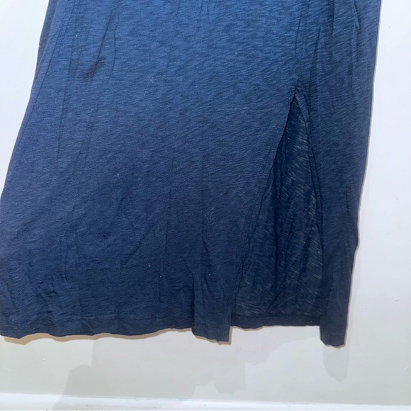 NWT Size M Anthropologie Stateside Long Maxi Navy Blue Dress with Slit - Picture 7 of 11